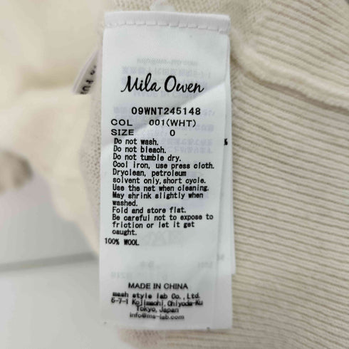 ミラオーウェン Mila Owen 24AW タートルネックニット レディース JPN:0