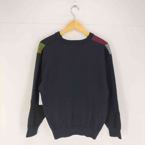 BONTON フロントパッチデザイン Vネック ウールニット セーター メンズ JPN:L