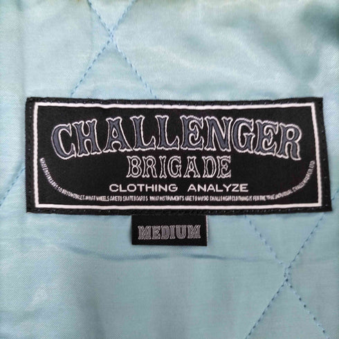 チャレンジャー CHALLENGER 初期 蟻手榴弾 刺繍 1ST TO RUN 2ND TO NONE 裏地 キルティング ウール ジップ ベスト メンズ JPN:M