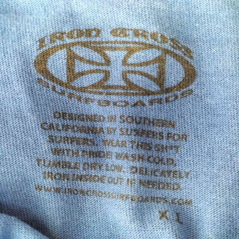 IRON CROSS SURFBOARD 両面プリント クルーネック 長袖Tシャツ カットソー メンズ JPN:XL