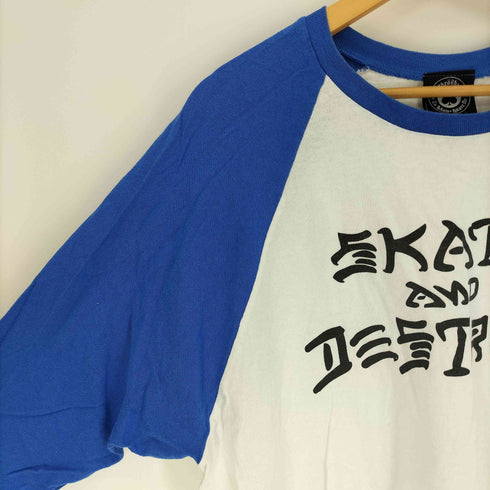 スラッシャー THRASHER Skate And Destroy Raglan プリント ラグランスリーブ Q/S Tシャツ メンズ import:L