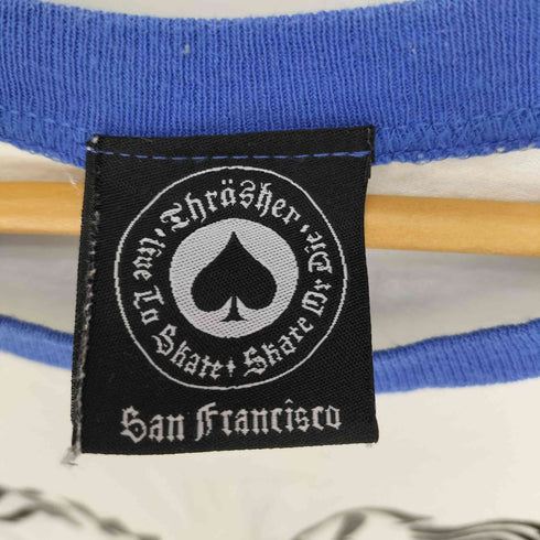 スラッシャー THRASHER Skate And Destroy Raglan プリント ラグランスリーブ Q/S Tシャツ メンズ import:L