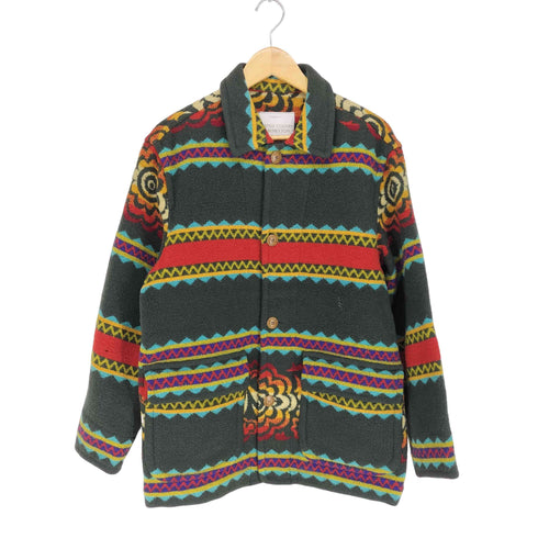 ユナイテッドカラーズオブベネトン UNITED COLORS OF BENETTON 80S~ MADE IN ITALY ネイティブ柄メルトンカバーオール メンズ