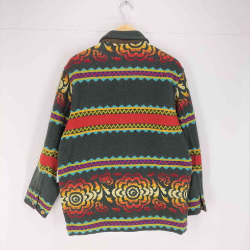 ユナイテッドカラーズオブベネトン UNITED COLORS OF BENETTON 80S~ MADE IN ITALY ネイティブ柄メルトンカバーオール メンズ