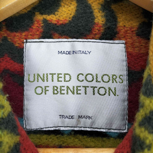 ユナイテッドカラーズオブベネトン UNITED COLORS OF BENETTON 80S~ MADE IN ITALY ネイティブ柄メルトンカバーオール メンズ