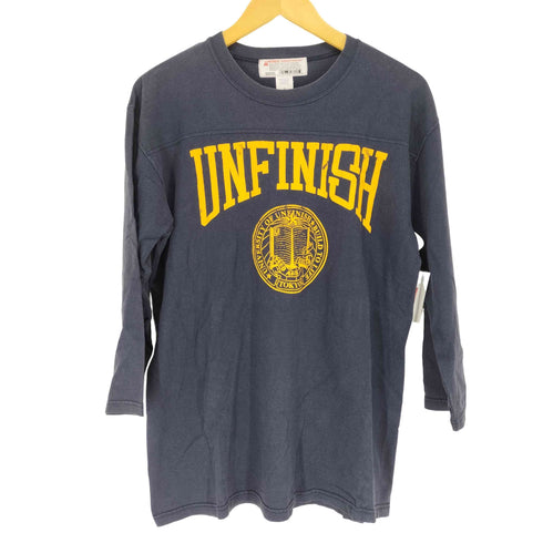UNFINISH カレッジロゴ 七分袖 Tシャツ カットソー メンズ JPN:L