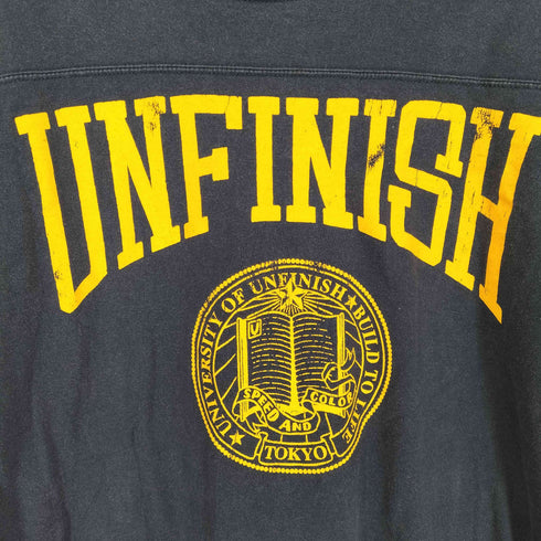 UNFINISH カレッジロゴ 七分袖 Tシャツ カットソー メンズ JPN:L