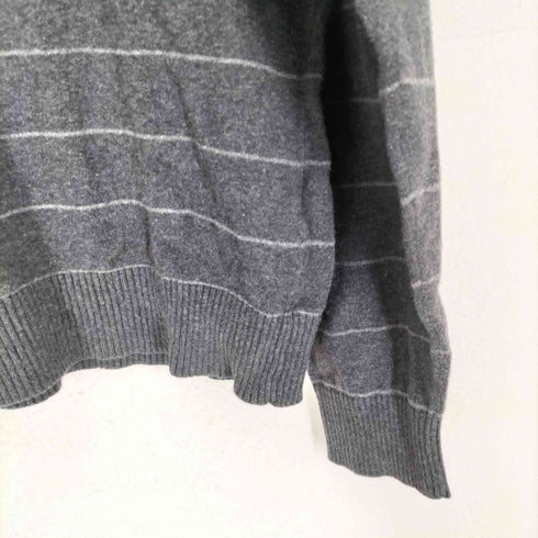 トミーヒルフィガー TOMMY HILFIGER ワンポイント刺繍 ボーダー柄 コットンニット セーター メンズ JPN:L