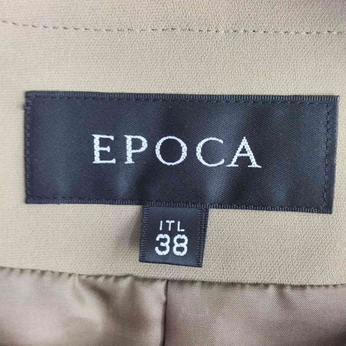 エポカ Epoca 素材切替 ノーカラー ジャケット レディース 38
