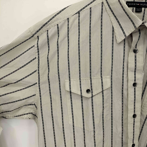 トミーヒルフィガー TOMMY HILFIGER コットンストライプL/Sレギュラーカラーシャツ メンズ JPN:XXL
