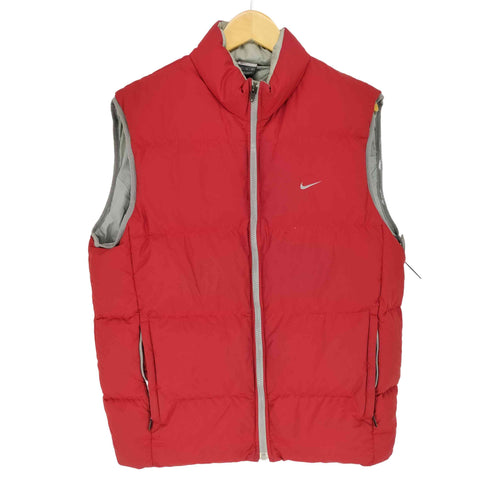 ナイキ NIKE 00s ワンポイントスウッシュ ジップアップ ダウンベスト メンズ JPN:XL