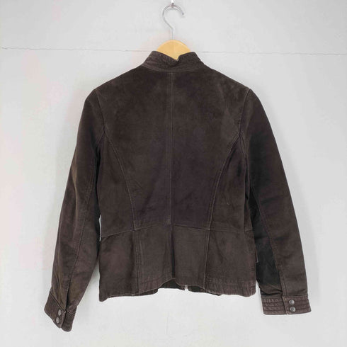 エディーバウアー Eddie Bauer スタンドカラー ジップアップ ピッグレザージャケット レディース JPN:M