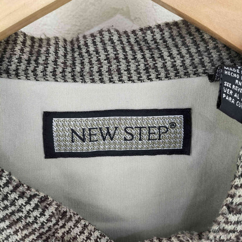 NEW STEP レーヨン混 S/Sノーカラーデザインシャツ メンズ JPN:XL