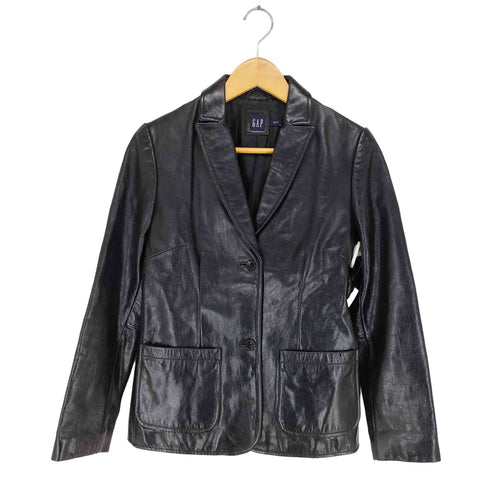 ギャップ Gap 2B カウレザー テーラードジャケット メンズ JPN:XS