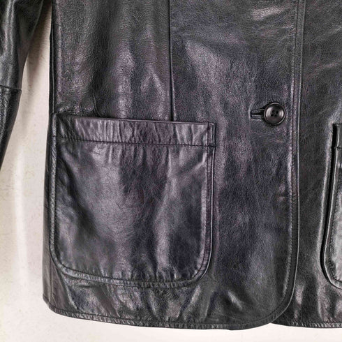 ギャップ Gap 2B カウレザー テーラードジャケット メンズ JPN:XS