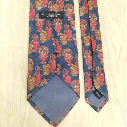 クリスチャンディオール Christian Dior 壺柄シルクネクタイ メンズ