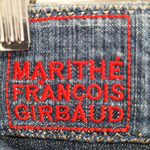 マリテフランソワジルボー MARITHE FRANCOIS GIRBAUD ローライズ ウォッシュド フレアデニムパンツ Y2K レディース JPN:S