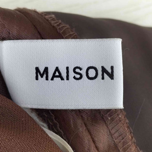メゾンスペシャル MAISON SPECIAL 2タックサテンワイドテーパードパンツ レディース JPN:36