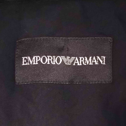 エンポリオアルマーニ EMPORIO ARMANI フロント プリーツ 袖ギャザー デザイン 開襟 オープンカラー シャツ 短丈 レディース import:XL
