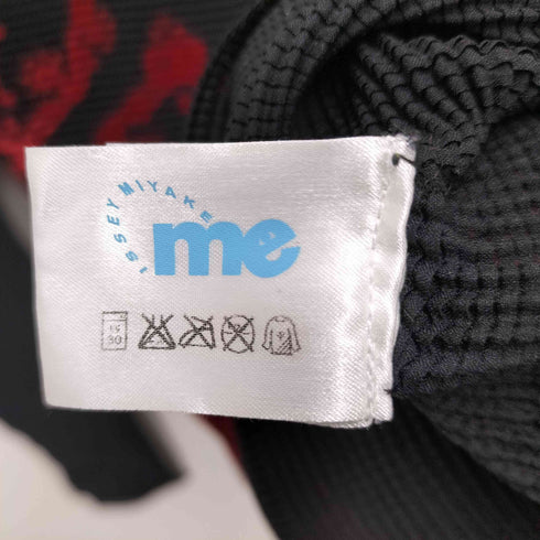 ミー イッセイミヤケ me ISSEY MIYAKE 18SS ダマスク柄 ベロア プリント ハイネック ワッフルプリーツ トップ レディース