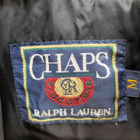 チャップスラルフローレン CHAPS RALPH LAUREN 80-90S ラバー ロゴ バイカラー ナイロン マウンテン パーカー ジャケット メンズ import:M