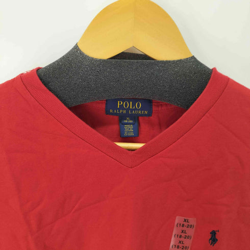 ポロラルフローレン POLO RALPH LAUREN ポニー刺繍 Vネック 半袖 カットソー メンズ XL(18-20)