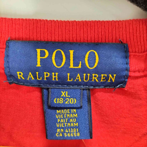 ポロラルフローレン POLO RALPH LAUREN ポニー刺繍 Vネック 半袖 カットソー メンズ XL(18-20)