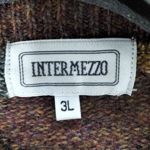 インターメッツォ INTERMEZZO クルーネック アーガイルニット メンズ 3L