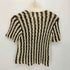 ザラ ZARA 編みデザイン ストライプ S/S ポロシャツ レディース import:S