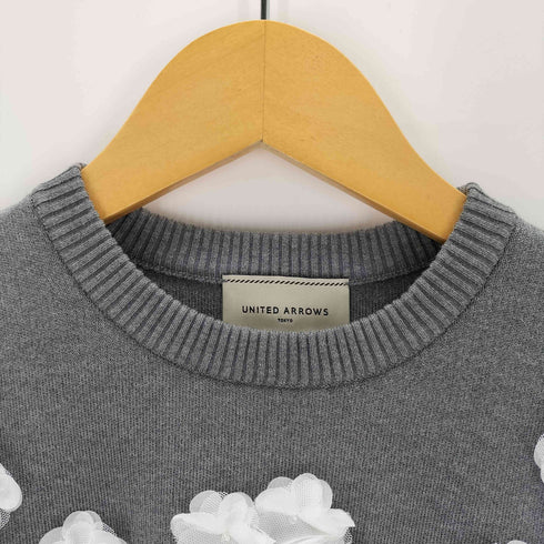 ユナイテッドアローズ UNITED ARROWS 3D フラワーモチーフ ノースリーブニットベスト レディース