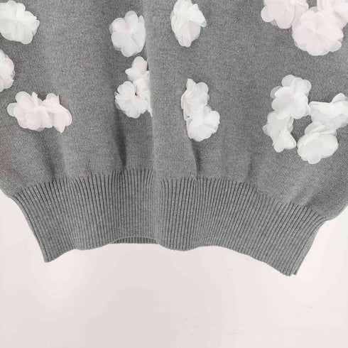 ユナイテッドアローズ UNITED ARROWS 3D フラワーモチーフ ノースリーブニットベスト レディース