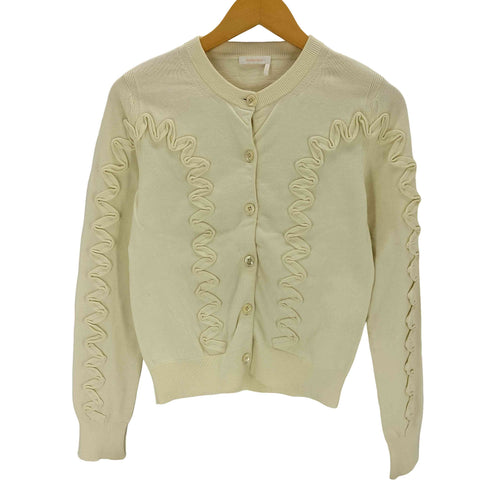 シーバイクロエ SEE BY CHLOE フリルクルーネックカーディガン レディース import:XS