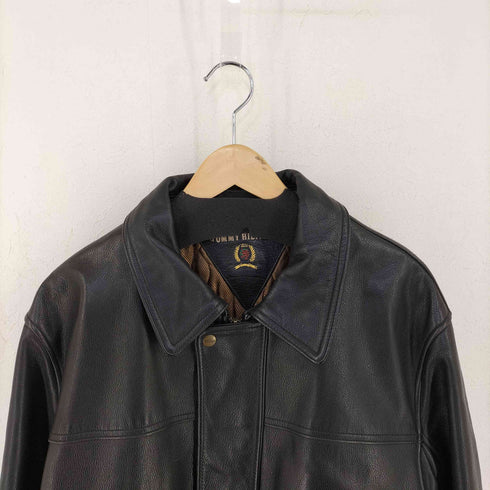 トミーヒルフィガー TOMMY HILFIGER レザーハーフコート メンズ import:L