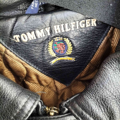 トミーヒルフィガー TOMMY HILFIGER レザーハーフコート メンズ import:L