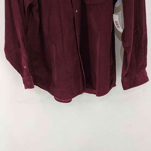 エディーバウアー Eddie Bauer コーデュロイ ヘリンボーン BDシャツ メンズ import:L