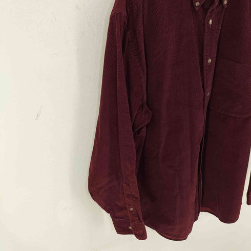 エディーバウアー Eddie Bauer コーデュロイ ヘリンボーン BDシャツ メンズ import:L