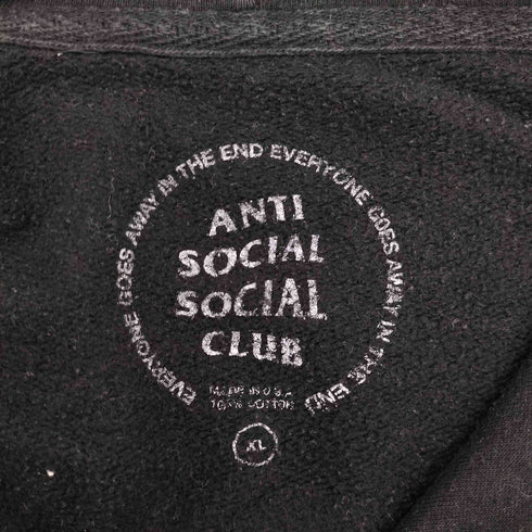 アンチソーシャルソーシャルクラブ ANTI SOCIAL SOCIAL CLUB 両面プリント L/S プルオーバーパーカー メンズ import:XL