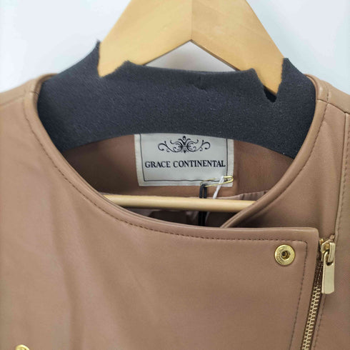 グレースコンチネンタル GRACE CONTINENTAL ノーカラーライダースジャケット レディース JPN:2