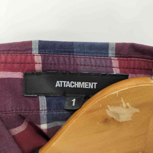アタッチメント ATTACHMENT ローンチェック1ポケットレギュラーシャツL/S メンズ JPN:1