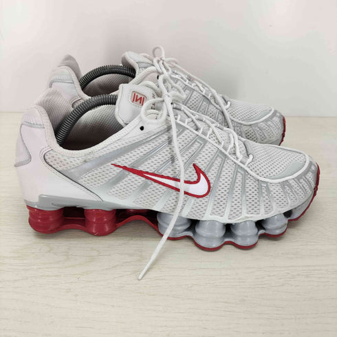 ナイキ NIKE W SHOX TL PLATINUM TINT/WHITE-GYM RED メンズ JPN:28