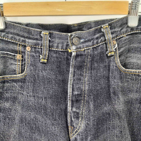 ドゥニーム Denime ボタンフライブラックデニムパンツ メンズ US:32-33
