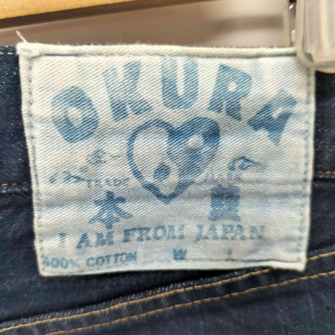 オクラ OKURA 本藍 ボタンフライデニムパンツ メンズ