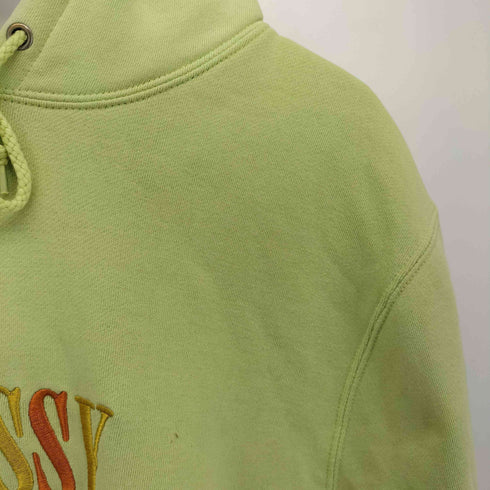 ステューシー Stussy マルチカラーロゴ刺繍 裏起毛 プルオーバーパーカー メンズ import:L