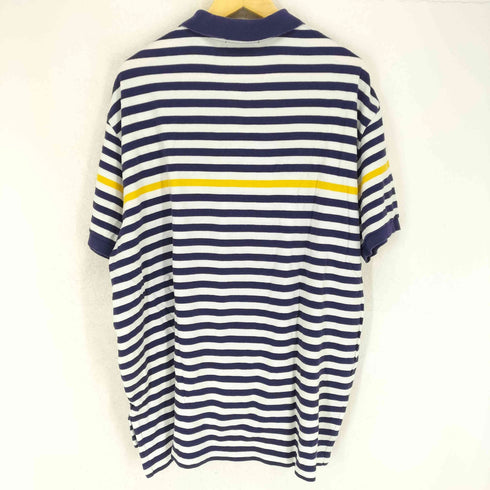 ポロバイラルフローレン Polo by RALPH LAUREN 90s ポニー刺繍ボーダー柄ポロシャツ メンズ JPN:XXL