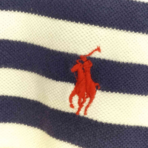 ポロバイラルフローレン Polo by RALPH LAUREN 90s ポニー刺繍ボーダー柄ポロシャツ メンズ JPN:XXL
