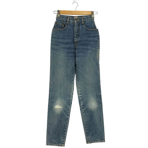 モスキーノジーンズ MOSCHINO JEANS バックポケットパッチ テーパードデニムパンツ レディース W60