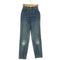 モスキーノジーンズ MOSCHINO JEANS バックポケットパッチ テーパードデニムパンツ レディース W60
