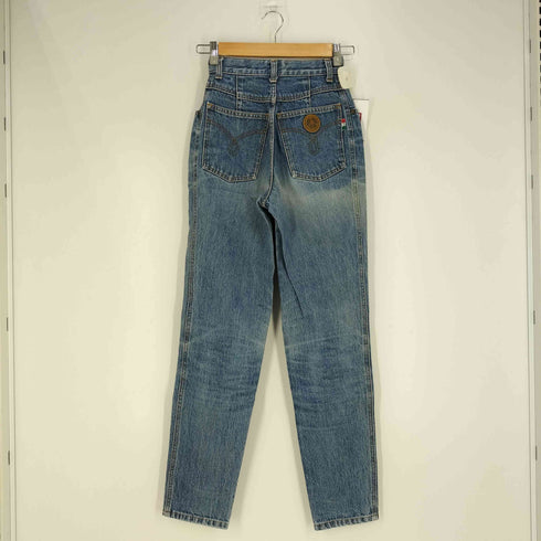 モスキーノジーンズ MOSCHINO JEANS バックポケットパッチ テーパードデニムパンツ レディース W60