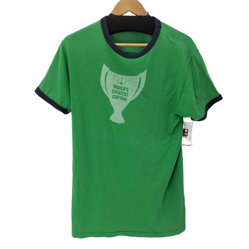 バランスアンドハーモニー BALANCE&HARMONY USA製 フロントプリント リンガーTシャツ メンズ import:L
