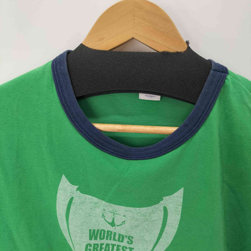 バランスアンドハーモニー BALANCE&HARMONY USA製 フロントプリント リンガーTシャツ メンズ import:L